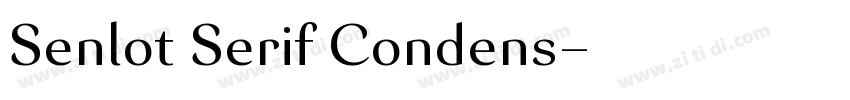 Senlot Serif Condens字体转换